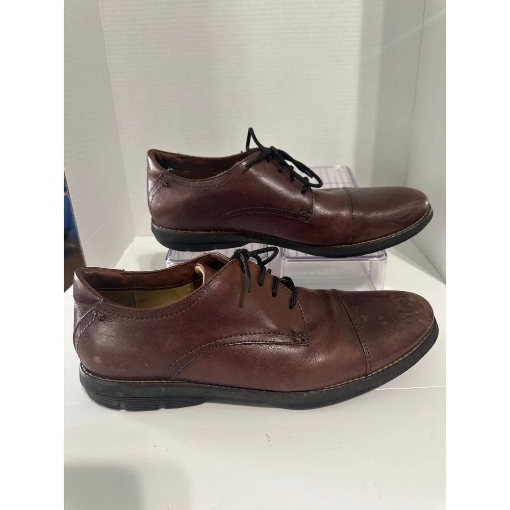 De la Rentis Shoes‎ Leather Oxfords Comfort Brown Lace Up Mens Size